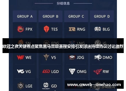 欧冠之夜关键看点聚焦黑马晋级赛程安排引发球迷持续热议讨论激烈